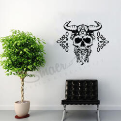 SMAER Sticker Perete Craniu - Sticker Decorativ Craniu viking - M_rime: 90cm*75cm