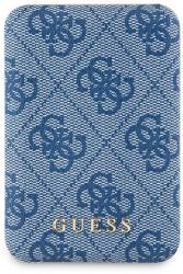 GUESS GUPB5FP4EMGB 4G Leather Metal Logo MagSafe powerbank 15W 5000mAh - kék