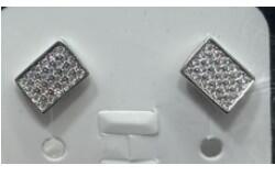 Flippy Cercei Dama Argint 925, Jolie, Model Dreptunghiulari cu Pietre, 1.7 g per unitate, Argint (teo-125992)