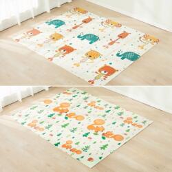 Flippy Covoras de Joaca pentru Copii Termic cu 2 Fete, Flippy, Model Veverite si Elefanti, cu Spuma, Impermeabil, Antiderapant, 200cm x 180cm x 1cm (teo-126634) Covor
