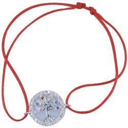 Flippy Bratara cu Nod Dublu din Argint 925, Copac in Cerc cu Zirconii (teo-06418)
