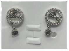 Flippy Cercei din Argint 925, Jolie Silver, pentru Dama, Model Love in Cerc cu Cristale, 1.74 g, Design Minimalist Elegant, Argintiu (teo-125991)