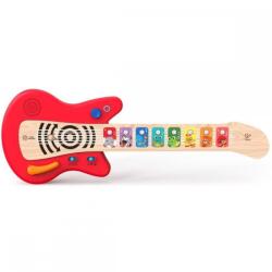 Hape Chitara de atingere din lemn HAPE Red (H800901) Instrument muzical de jucarie