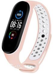 Beline Design csereszíj Xiaomi Mi Band 7/6/5 - rózsaszín-fehér