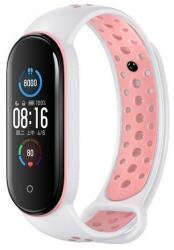 Beline Design csereszíj Xiaomi Mi Band 7/6/5 - fehér-rózsaszín