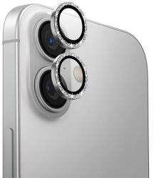 Uniq Optix alumínium kamera lencse védő üveg fehér szegéllyel iPhone 16 / 16 Plus