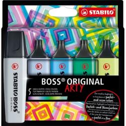 STABILO BOSS ORIGINAL ARTY hideg színek 5 db/csomag szövegkiemelő készlet (70/5-02-2-20)