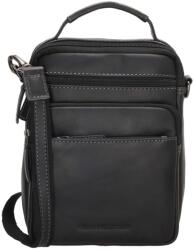 Hide And Stiches zippes kis fekete bőr kézi és válltáska 20829001