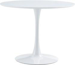 TEMPO KONDELA Étkezőasztal, kerek, fehér, matt, átmérő 110 cm, REVENTON NEW