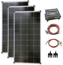 Solartronics Szigetüzemű napelem rendszer 3x170w napelem + 40A töltésvezérlő (SET390M-170)
