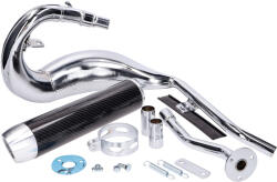 Turbo Kit Kipufogó turbó szett Bufanda R króm/ CFK optika Beta RR-hez 2021-től Euro5 Turbo Kit Kipufogó és alkatrészei Kipufogó Moped kipufogó (tuning) - motomotors - 130 175 Ft