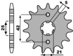 PBR acél standard első lánckerék 572 - 520 PBR Erőátviteli alkatrész Lánc, lánckerék, láncszett Első lánckerék - motomotors - 5 953 Ft