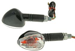 Vparts Index / irányjelző szett M10 menetes fekete, átlátszó, hosszú verzió Vparts Elektronika Lámpa, fényszóró, index Index (tuning)