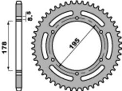 PBR acél standard első lánckerék 295 - 530 PBR Erőátviteli alkatrész Lánc, lánckerék, láncszett Első lánckerék - motomotors - 8 427 Ft