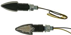 Vparts Index / irányjelző szett M10 menetes LED fekete, nyil alakú átlátszó üveg Vparts Elektronika Lámpa, fényszóró, index Index (tuning)