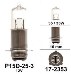 Standard Parts Fényszóró izzó Flosser 12V 35/35W P15D-25-3 Standard Parts Elektronika Világítás Izzók