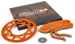 Stage6 Lánckészlet 13x53 - 420 Stage6 alumínium CNC narancssárga Derbi DRD Pro Stage6 Erőátviteli alkatrész Lánc, lánckerék, láncszett