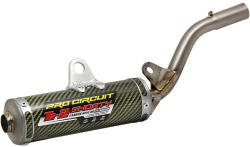 Pro Circuit TI-2 rövid hangtompító szénszálas / Kevlar® / titán KX 80/85 1998 után PRO CIRCUIT Kipufogó és alkatrészei Kipufogó Robogó kipufogó (tuning)