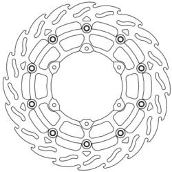 Moto Master Úszó első féktárcsa Moto Master Flame 320mm Husqvarna 701 (vastagság 5mm) Moto Master Futómű és fék alkatrész Féktárcsa