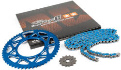 Stage6 Lánckészlet 13x53 - 420 Stage6 alumínium CNC kék Derbi DRD Pro Stage6 Erőátviteli alkatrész Lánc, lánckerék, láncszett