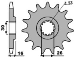 PBR acél standard első lánckerék 344 - 525 PBR Erőátviteli alkatrész Lánc, lánckerék, láncszett Első lánckerék - motomotors - 11 042 Ft