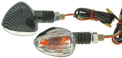 Vparts Index / irányjelző szett M10 menetes karbon, átlátszó, rövid verzió Vparts Elektronika Lámpa, fényszóró, index Index (tuning) - motomotors - 18 920 Ft