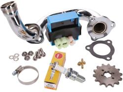 101 Octane Dethrottle kit CDI állítható / krómozott gyűjtőcső Derbi Senda, Aprilia RX, SX, Gilera RCR, SMT 2018- (Euro4) 101 Octane Kipufogó és alkatrészei Kipufogó Moped kipufogó (tuning)
