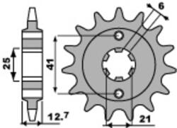 PBR acél standard első lánckerék 288 - 530 PBR Erőátviteli alkatrész Lánc, lánckerék, láncszett Első lánckerék - motomotors - 8 785 Ft