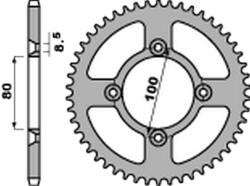 PBR Ultra-Könnyű Alumínium Hátsó Láncszem 238 - 420 PBR Erőátviteli alkatrész Lánc, lánckerék, láncszett Hátsó lánckerék - motomotors - 19 012 Ft