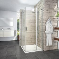 Roltechnik Limaya Line LYE4/900 egyszárnyas zuhanyajtó fix résszel (brillant, transparent, 1135008255) (1135008255)