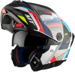 MT Helmets MT Atom 2 SV felnyitható sisak fehér/kék/piros matt XL méret (61-62cm) MT Helmets Sisakok és ruházat Zárt sisak