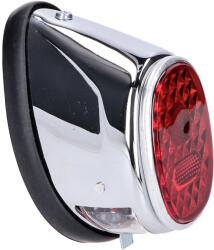 101 Octane hátsó lámpa moped ovális króm univerzális Puch MS, MV, Maxi, Kreidler, Zündapp, Maxi, Puch MS, MV, Maxi, Kreidler, Zündapp 101 Octane Elektronika Lámpa, fényszóró, index Hátsó lámpa (OEM)