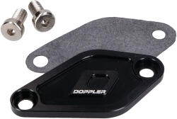 Doppler Olajszivattyú fedél Doppler fekete Minarelli AM6, Derbi EBE, EBS, D50B, D50B modellekhez Doppler Motor alkatrészek Olajfilter, olajpumpa