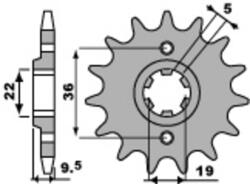 PBR acél standard első lánckerék 337 - 520 PBR Erőátviteli alkatrész Lánc, lánckerék, láncszett Első lánckerék - motomotors - 7 778 Ft