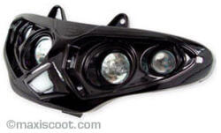 ODF-Opticparts DF Fényszóró Quattro ODF Gilera Runner / Hussar fekete ODF-Opticparts DF Elektronika Lámpa, fényszóró, index Fényszóró (OEM)