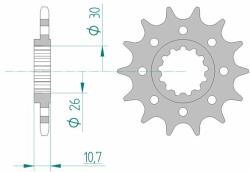 AFAM Acél Verseny Első Láncszem 21804 - 520 AFAM Motomaster Váz Hajtásrendszer Első lánckerék - motomotors - 18 530 Ft