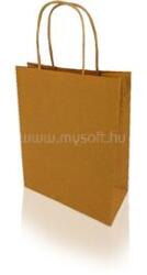h-Green Sodrottfüles papírtáska 220x330mm 100mm talp M méret 200 db/doboz, bordázott barna (BONG_GROUP_12929) (BONG_GROUP_12929)