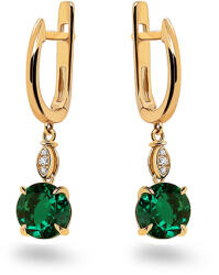 Heratis Forever Lab-grown smaragd fülbevaló 2, 57 ct Alba DIHU097N