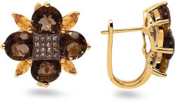 Heratis Forever Kvarcittal, citrinnel és gyémánttal díszített fülbevaló 5, 5 ct DIHU090N