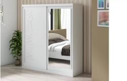  Dressing cu oglinda Tokyo, culoare Alb, 200 x 215 x 59 cm Garderoba