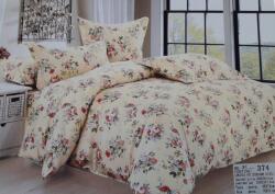 Lenjerie pat din bumbac satinat cu flori, 6 piese