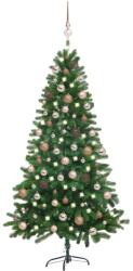 vidaXL Set cu led-uri/globuri 180 cm verde (3077641)