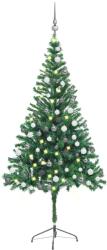 vidaXL Brad cu LED-uri&globuri 180 cm (3077661)