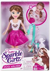 Sparkle Girlz Set de joaca Sparkle Girlz La plimbare cu catelusii Papusa