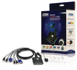 ATEN KVM Switch 2PC USB CS22U+Kábel