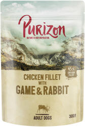 Purizon 6x300g Purizon Adult nedves kutyatáp - Csirkefilé vaddal, nyúllal, sütőtökkel & vörösáfonyával