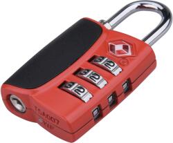 Extol Premium TSA kombinációs zár háromjegyű kóddal, 61 × 32 × 14 mm