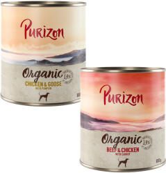 Purizon 6x200g Purizon Organic nedves kutyatáp- Vegyes csomag: 3 x csirke & liba, 3 x marha & csirke - zooplus - 13 490 Ft