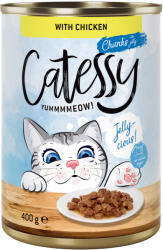 Catessy 12x400g Catessy falatok csirke aszpikban gabonamentes nedves macskatáp