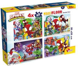 Lisciani Puzzle de colorat maxi - Paienjenelul Marvel si prietenii lui uimitori (4 x 48 de piese) (L100378) - evomag Puzzle